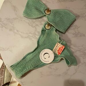 Zimmermann Green Textured Bikini Set